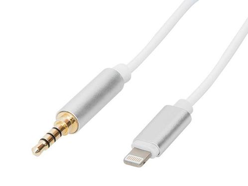 Lightning naar Mini Jack 3,5mm Kabel - 1 meter - Wit, Muziek en Instrumenten, Kabels en Stekkers, Ophalen of Verzenden
