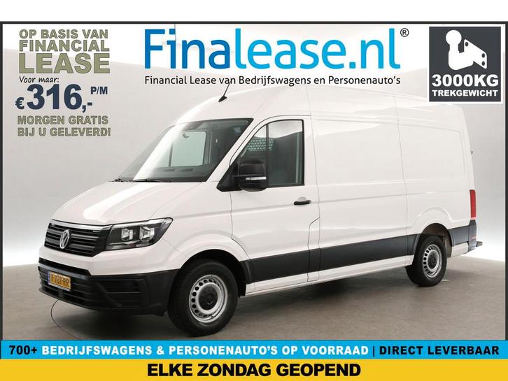 Volkswagen Crafter 35 2.0 TDI L3H3 140PK 3000kg Trekgewicht, Auto's, Bestelauto's, Lease, Handgeschakeld, Diesel, Wit, Volkswagen