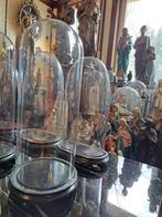 Stolp (6) - Mongeblazen Antiek Glas en Houten Voet -