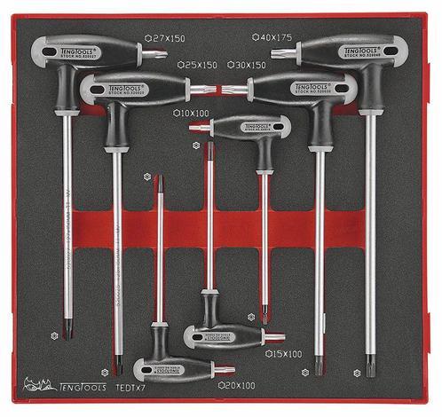 Sleutelset met T- hendel Foam2 tray TX- TPX 7 delig Teng Too, Doe-het-zelf en Verbouw, Gereedschap | Handgereedschap, Ophalen of Verzenden