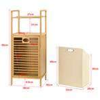 [en.casa] Bamboe wasmand Rendalen met plank 40x30x95 cm, Huis en Inrichting, Verzenden, Nieuw