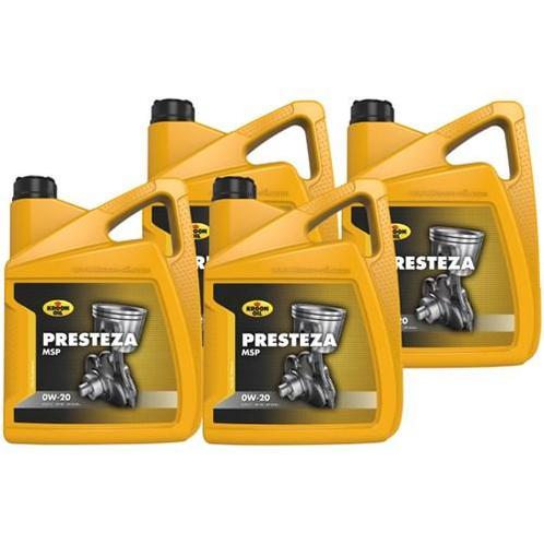 Kroon Olie Aanbieding: 4 X Presteza Msp 0W20 5L, Auto diversen, Onderhoudsmiddelen, Verzenden