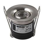 LED Veranda Spot Verlichting - Inbouw Rond 1W - Chroom, Metaal of Aluminium, Nieuw, Ophalen of Verzenden, Led