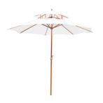 TRUUSK Houten Parasol Houten Parasol Tuinparasol Balkonparap, Tuin en Terras, Parasols, Verzenden, Nieuw