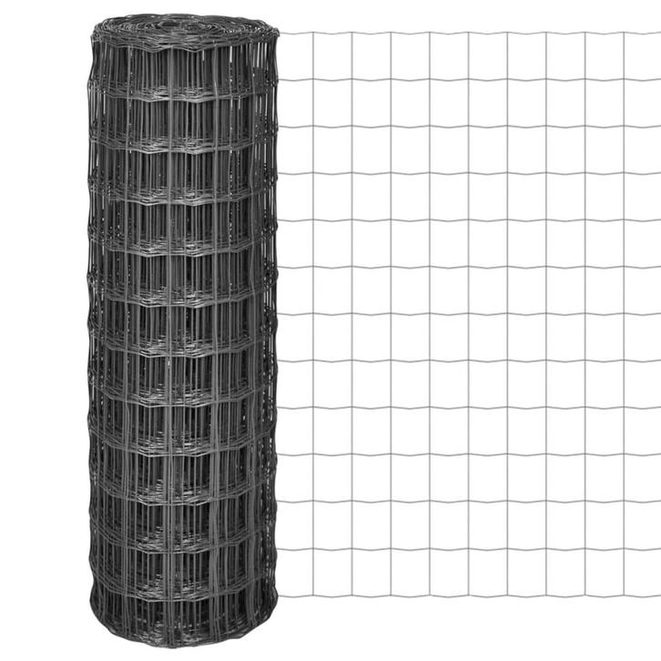 vidaXL Euro hek 25x1,2 m staal grijs, Tuin en Terras, Schuttingen, Nieuw, IJzer, Minder dan 1 meter, Verzenden