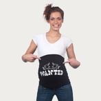 Op en Top Zwanger Zwangerschaps Buikband Wanted Twins Zwart, Verzenden, Nieuw