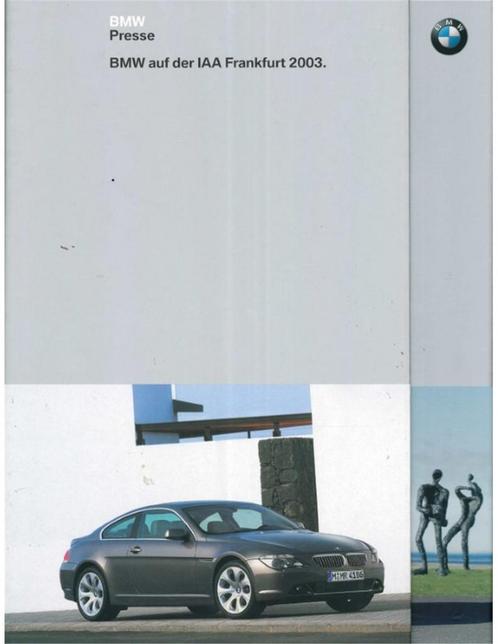2003 BMW FRANKFURT HARDCOVER PERSMAP DUITS, Boeken, Auto's | Folders en Tijdschriften, BMW