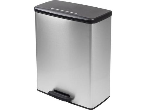Curver Decobin Prullenbak - 65L - Rechthoekig - Zilver, Huis en Inrichting, Woonaccessoires | Overige, Zo goed als nieuw, Verzenden