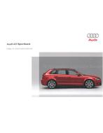 2008 AUDI A3 SPORTBACK INSTRUCTIEBOEKJE ITALIAANS, Auto diversen, Handleidingen en Instructieboekjes