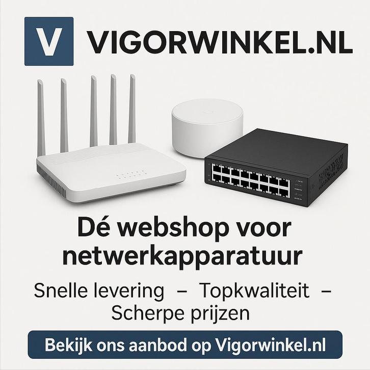 Nieuwe netwerkapparatuur – Vigorwinkel.nl – Direct leverbaar, Computers en Software, Netwerk switches, Nieuw