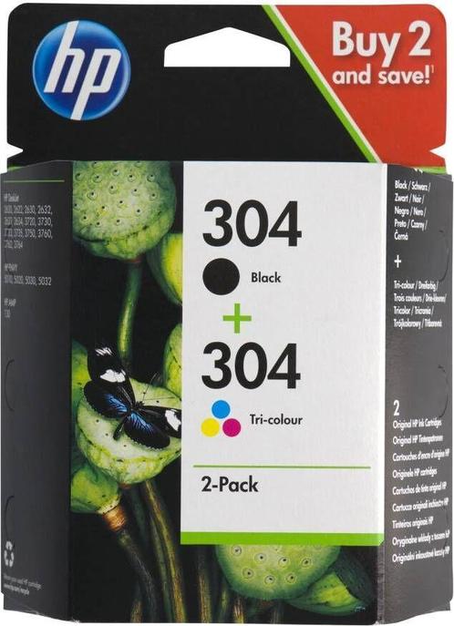 HEMA Cartridge HP 304 Zwart kleur 2 Stuks, Computers en Software, Printers, Nieuw, Ophalen of Verzenden