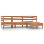 vidaXL 4-delige Loungeset massief grenenhout honingbruin, Tuin en Terras, Tuinsets en Loungesets, Verzenden, Nieuw, Loungeset