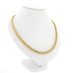 18 Krt. Gouden Mesh schakel collier; 44,5 cm | Fope, Sieraden, Tassen en Uiterlijk, Ophalen of Verzenden, Gebruikt, Overige kleuren