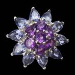 Zilver, Ring van de Poolster – Ioliet & Amethist, gids- en, Antiek en Kunst