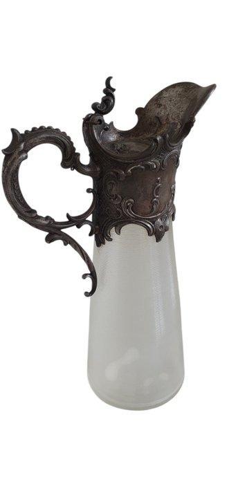 Karaf - Glas, Verzilverd, Antiek en Kunst, Kunst | Designobjecten