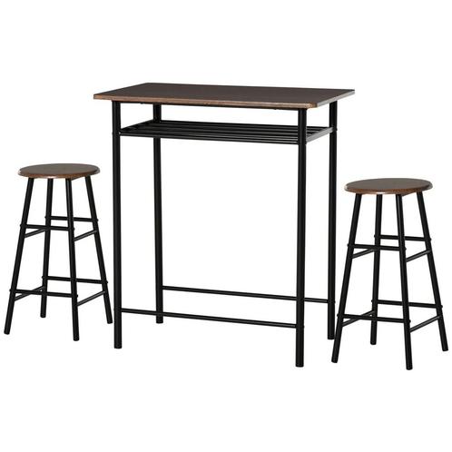 TRUUSK Bartafel Set 3-delig Eettafel Met 2 Barkrukken Eetgro, Huis en Inrichting, Tafels | Eettafels, Nieuw, Verzenden