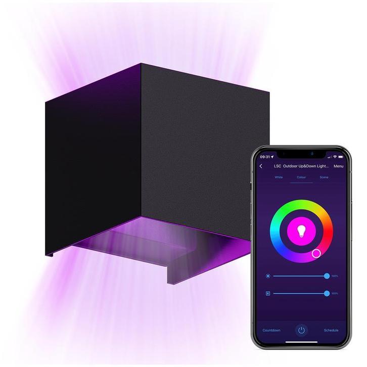 LSC Smart Connect buiten wandlamp - kubus - 6,5 watt | 2 x, Huis en Inrichting, Lampen | Wandlampen, Nieuw, Verzenden