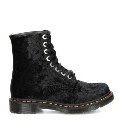 Dr. Martens Crushed Velvet veterboots voor dames, Kleding | Dames, Schoenen, Lage of Enkellaarzen, Zwart, Nieuw, Verzenden
