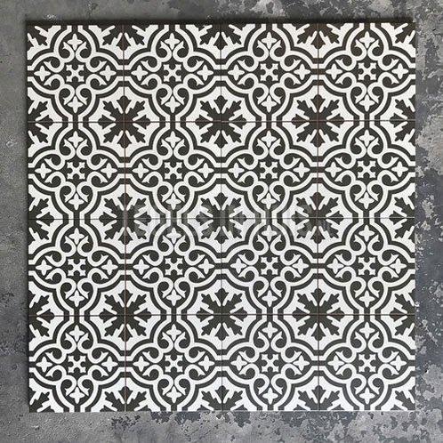 Vloertegel berkeley charcoal 45x45 cm  4 in 1 tegel  vintage, Doe-het-zelf en Verbouw, Tegels, Vloertegels, Nieuw, 10 m² of meer