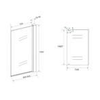 Aanbieding: Draaibare Badwand Wiesbaden Orbit 80x150 cm 6mm, Ophalen of Verzenden, Nieuw