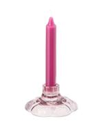 HEMA Kandelaar 9.7x5cm glas roze bloem 2+1 gratis, Huis en Inrichting, Woonaccessoires | Kandelaars en Kaarsen, Verzenden, Nieuw
