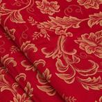 BA127 - Zeldzaam Italiaans damast jacquardweefsel – Rood en