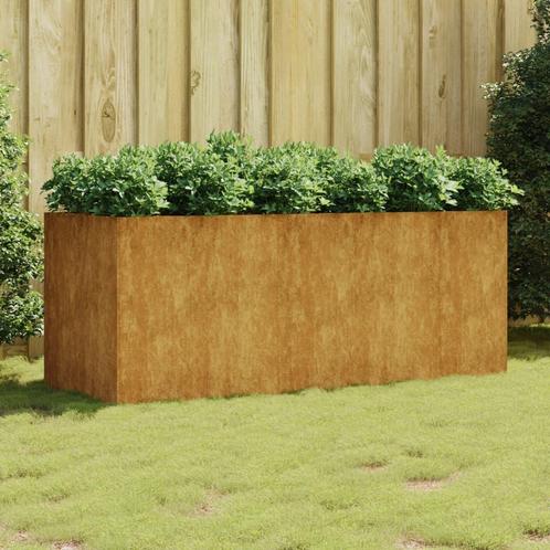 vidaXL Plantenbak verhoogd 200x80x80 cm cortenstaal, Tuin en Terras, Bloembakken en Plantenbakken, 100 cm of meer, Nieuw, Metaal