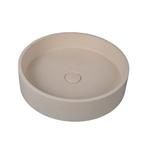 Waskom Kyma 42.5x42.5x10cm beton rond beige inclusief, Verzenden, Nieuw