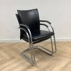 complete set 2 stuks Aspa/Klöber vergaderstoelen, zwart, Huis en Inrichting, Stoelen, Ophalen of Verzenden, Gebruikt, Zwart, Leer