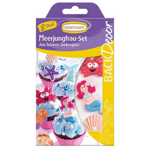 Günthart Suikerdecoratie Zeemeermin 8st., Hobby en Vrije tijd, Taarten en Cupcakes maken, Nieuw, Verzenden