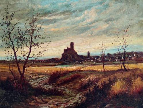 José Rodríguez López (XX) - Paisaje castellano (Almansa), Antiek en Kunst, Kunst | Schilderijen | Klassiek