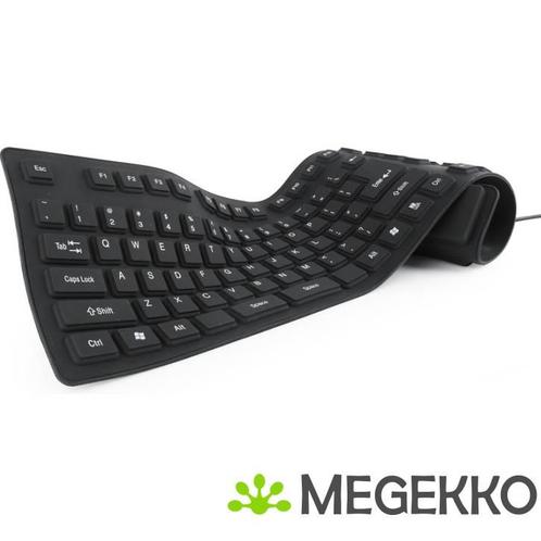 Gembird KB-109F-B Flexibel Toetsenbord, Computers en Software, Toetsenborden, Nieuw, Verzenden