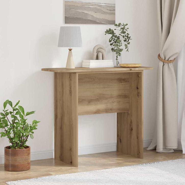 vidaXL Wandtafel Artisan Eiken 93 x 40 x 75 cm Bewerkt hout, Huis en Inrichting, Tafels | Salontafels, Nieuw, Minder dan 50 cm