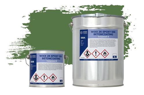 Wixx 2K Epoxy 550 Betonverf RAL 6010 | Grasgroen 10L, Doe-het-zelf en Verbouw, Verf, Beits en Lak, Verf, Groen, Nieuw, 5 tot 10 liter