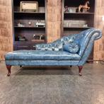 Chesterfield Daybed – Antiek Blauw, Huis en Inrichting, Ophalen, Eenpersoons, Klassiek, 150 tot 200 cm