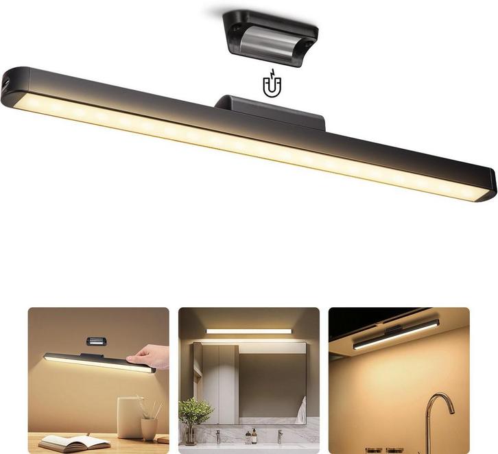Aigostar LED Kastverlichting - L:42cm - met Magneet - Oplaad, Huis en Inrichting, Lampen | Overige, Nieuw, Verzenden
