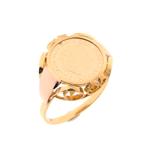 Gouden ring met penning | Koningin Juliana (penningsmunt), 18 tot 19, Gebruikt, Overige kleuren, Ophalen of Verzenden
