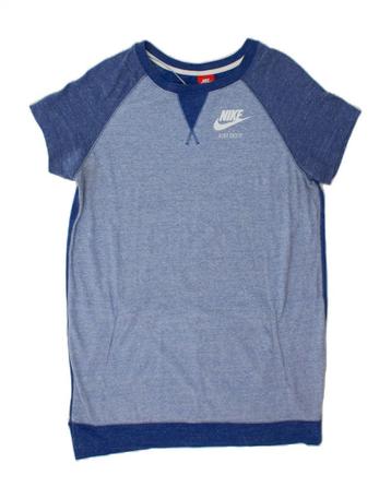 NIKE Womens Short Sleeve Jumper Dress UK 14 Large Blue beschikbaar voor biedingen
