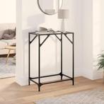 vidaXL Wandtafel met transparant glazen blad 60x35x81 cm, Verzenden, Nieuw, Metaal, 50 tot 100 cm
