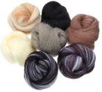 Zuivere wol voor naaldvilten bruintinten 7 verschillende, Hobby en Vrije tijd, Ophalen of Verzenden, Nieuw