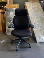 Bureaustoel met hoofdsteun - Humanscale Freedom - Zwart, Verzenden, Zwart, Zo goed als nieuw, Bureaustoel