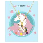 Fako Bijoux® - Ketting Op Kaart - Eenhoorn Regenboog -, Sieraden, Tassen en Uiterlijk, Kettingen, Verzenden, Nieuw