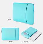 laptopsleeve 14,6 inch met accessoiresvak mint groen