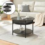 Salontafel Kandas rond marmerlook zwart en goudkleurig Ø70 c, Huis en Inrichting, Tafels | Salontafels, Verzenden, Nieuw