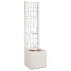 vidaXL Tuin Bloempot Wit 36 x 36 x 140 cm Polypropyleen, Tuin en Terras, Kunststof, Verzenden, Minder dan 60 cm, Nieuw