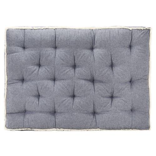 vidaXL Bankkussen pallet 120x80x10 cm blauw, Huis en Inrichting, Woonaccessoires | Kussens, Blauw, Nieuw, Verzenden