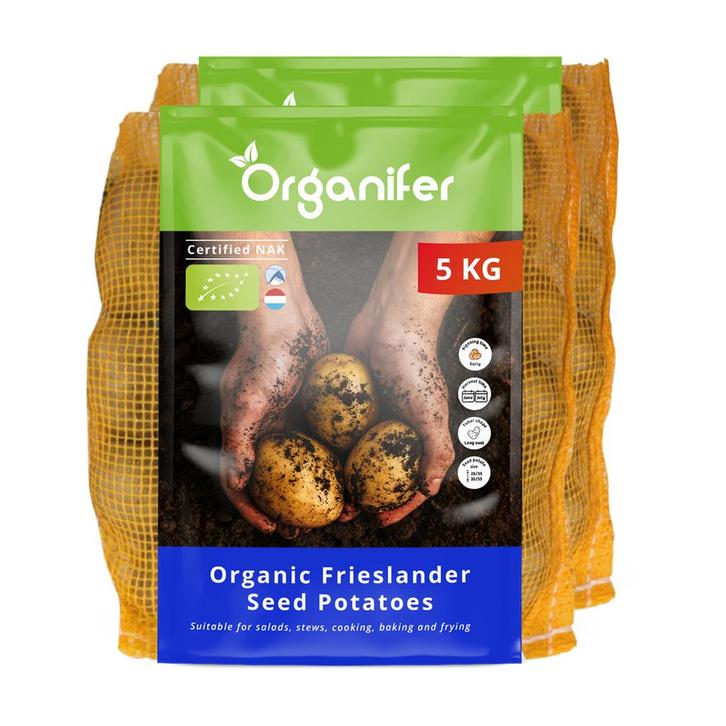 Biologische Pootaardappelen Frieslander A 28/35 (10 kg), Tuin en Terras, Bloembollen en Zaden, Gehele jaar, Volle zon, Verzenden