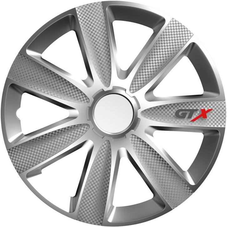 Wieldoppen  GTX Carbon Zilver 14 inch, Auto diversen, Wieldoppen, Verzenden
