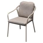 Sandora dining tuinstoel aluminium latte stapelbaar, Tuin en Terras, Tuinstoelen, Ophalen of Verzenden, Nieuw