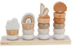 Label Label Nougat Houten Stapelringen LLWT-27570, Kinderen en Baby's, Speelgoed | Houten speelgoed, Verzenden, Nieuw